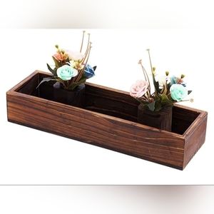 Rustic Bathroom Toilet Topper with artificial plants